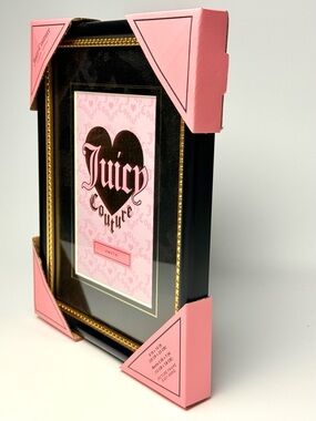 Juicy Couture 5x7 Photo Frame Black Gold NWT Glam Home Decor